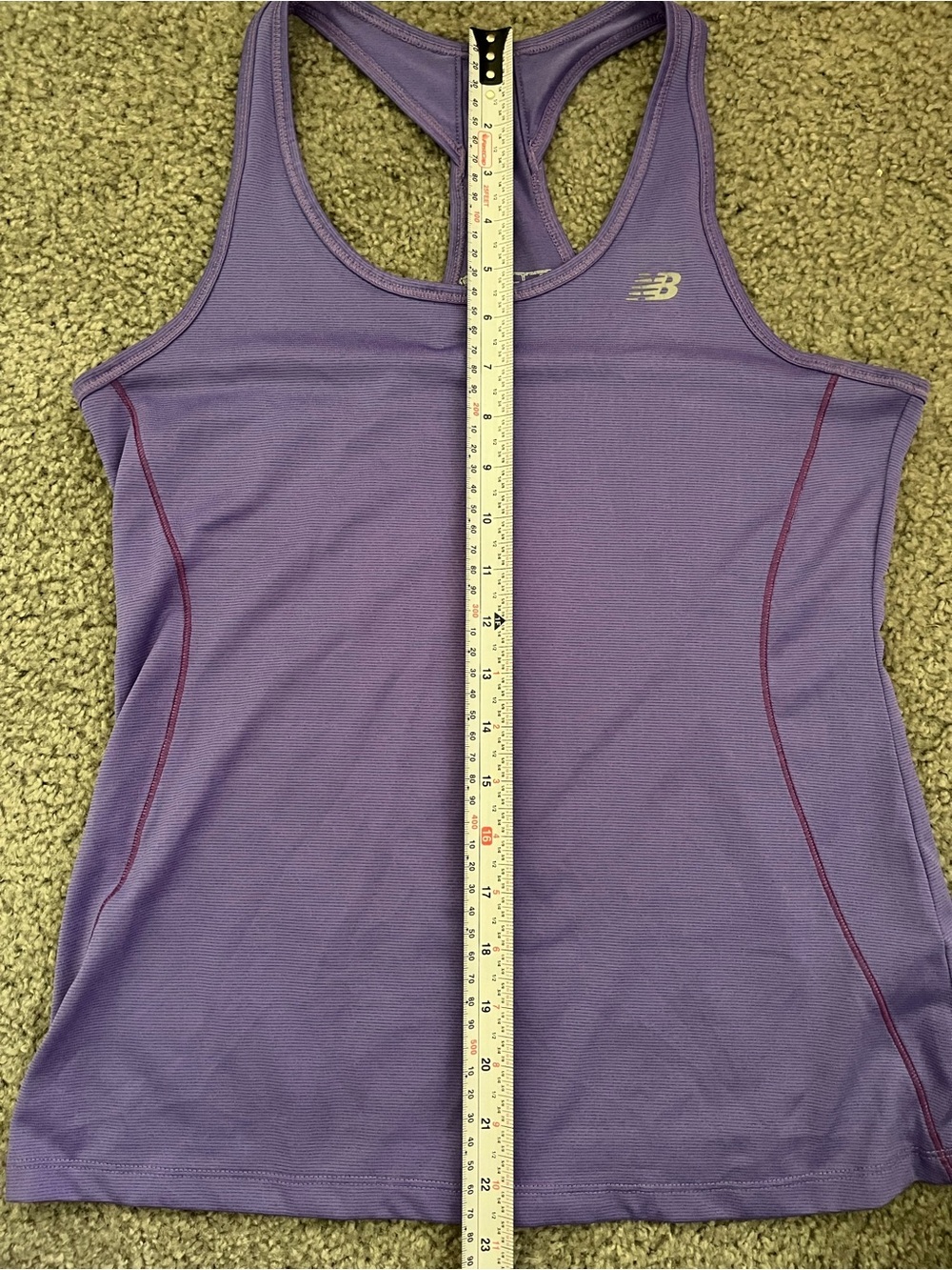 New Balance Purple Racerback Performance Tank - Picture 4 of 5